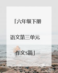 六年级下册语文第三单元作文5篇