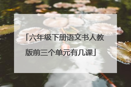 六年级下册语文书人教版前三个单元有几课