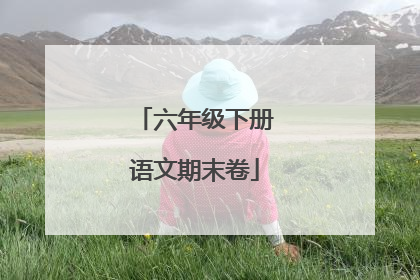 六年级下册语文期末卷