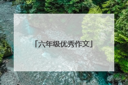 六年级优秀作文