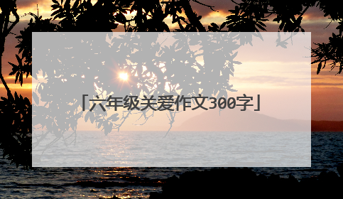 六年级关爱作文300字