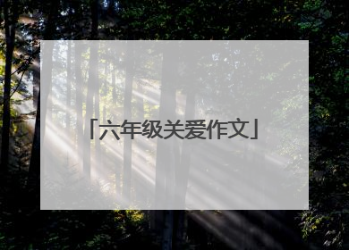 六年级关爱作文