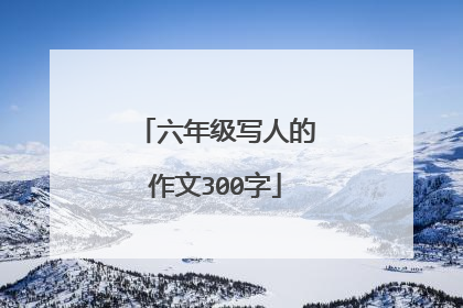 六年级写人的作文300字