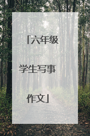 六年级学生写事作文