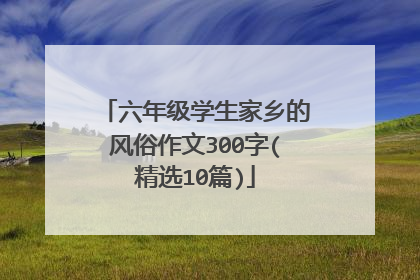 六年级学生家乡的风俗作文300字(精选10篇)