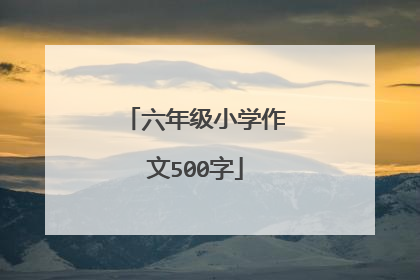 六年级小学作文500字