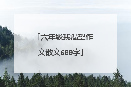 六年级我渴望作文散文600字
