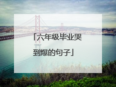 六年级毕业哭到爆的句子