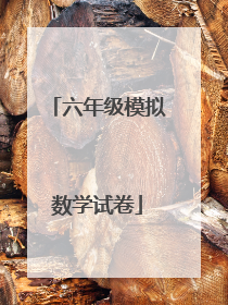六年级模拟数学试卷