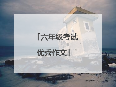 六年级考试优秀作文