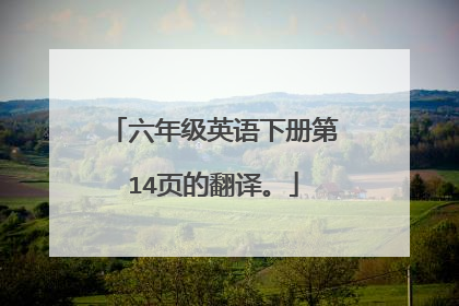 六年级英语下册第14页的翻译。