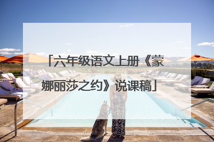 六年级语文上册《蒙娜丽莎之约》说课稿