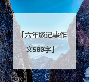 六年级记事作文500字