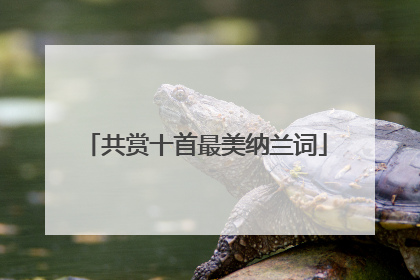 共赏十首最美纳兰词