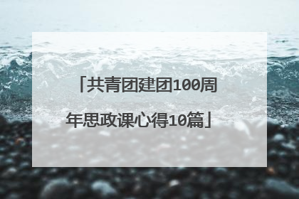 共青团建团100周年思政课心得10篇