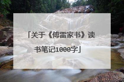 关于《傅雷家书》读书笔记1000字