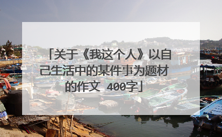关于《我这个人》以自己生活中的某件事为题材的作文 400字