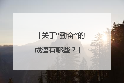关于“勤奋”的成语有哪些?