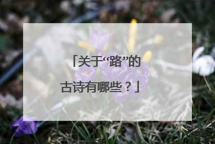 关于“路”的古诗有哪些?