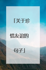 关于珍惜友谊的句子