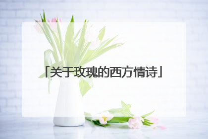 关于玫瑰的西方情诗