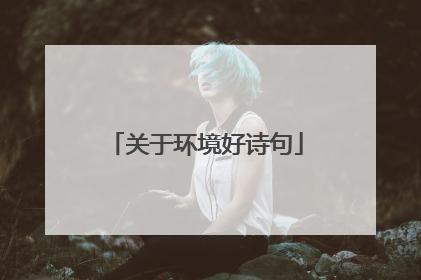 关于环境好诗句