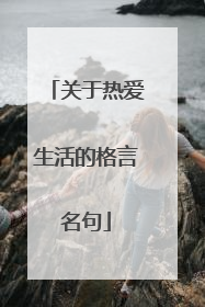 关于热爱生活的格言名句