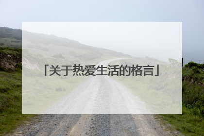 关于热爱生活的格言