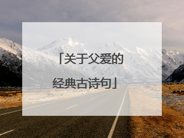 关于父爱的经典古诗句