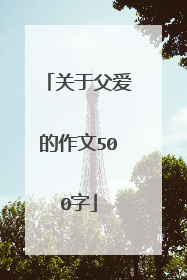 关于父爱的作文500字