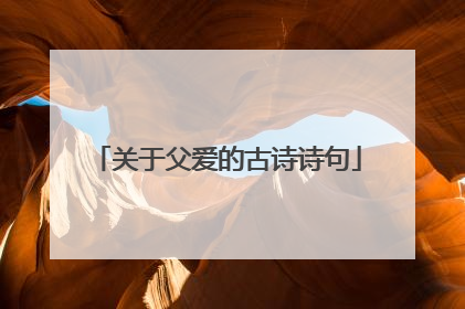关于父爱的古诗诗句