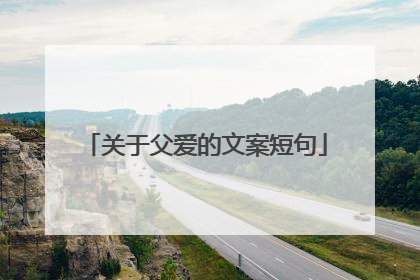 关于父爱的文案短句