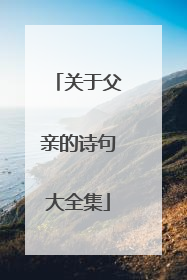关于父亲的诗句大全集