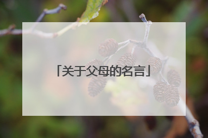 关于父母的名言