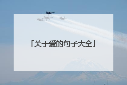关于爱的句子大全