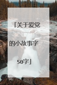 关于爱党的小故事字50字