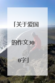 关于爱国的作文300字