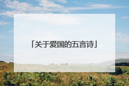 关于爱国的五言诗