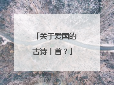 关于爱国的古诗十首?