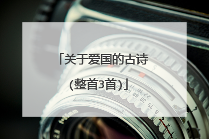关于爱国的古诗(整首3首)