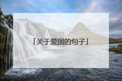 关于爱国的句子