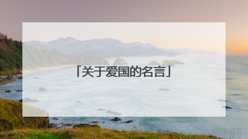 关于爱国的名言