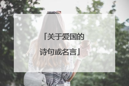 关于爱国的诗句或名言