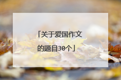 关于爱国作文的题目30个