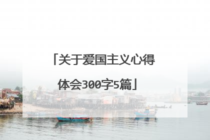 关于爱国主义心得体会300字5篇