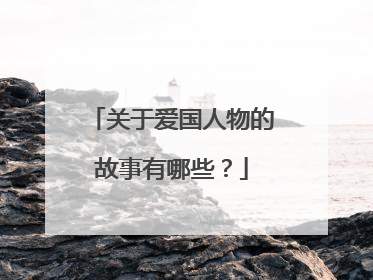 关于爱国人物的故事有哪些?