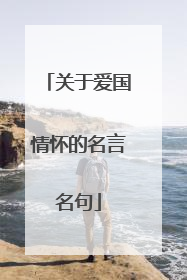 关于爱国情怀的名言名句