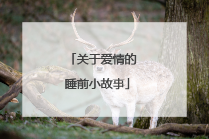 关于爱情的睡前小故事