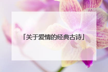关于爱情的经典古诗