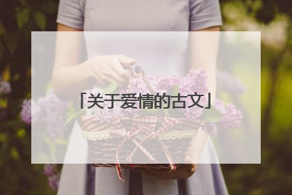 关于爱情的古文